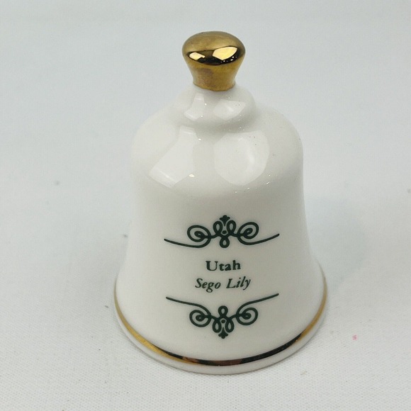 Danbury Mint Utah Sego Lily Official State‎ Flower Bell Collection - Picture 2 of 5